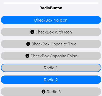 Toggle buttons under the iOS theme